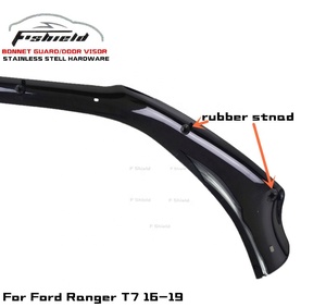 Pour Ford Ranger T6 <span class=keywords><strong>T7</strong></span> 2016-2019 20 Protection de capot / déflecteur de pierres en noir - Product Image 5