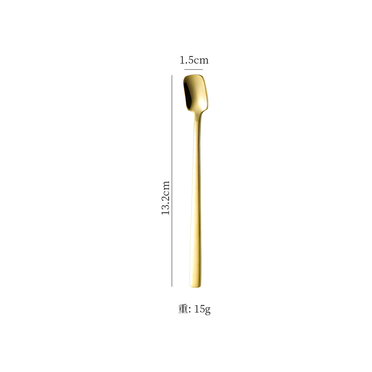 304 long-handled coffee spoon (13cm gold)