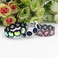 Style de voyage exagéré émail Bracelet dames bricolage cristal Bracelet émail extensible verre Bracelet tuile perle Bracelet pour les femmes