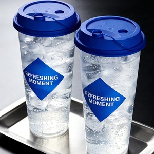 Vasos Desechables Cuadrados de PP Ecológicos con Tapas, Impresión de Logotipo Personalizado, Color Personalizado, Servicio OEM, 12oz, 14oz, 20oz, 32oz, 16oz - Product Image 1