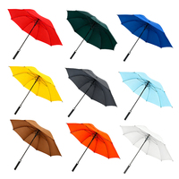 YS-7073 Usine fournissant des parapluies droits en tissu pongé de conception classique de 120 cm de diamètre avec logo personnalisé, nouveau style