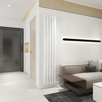 SLLS Nouveau Radiateur Colonne en Acier Décoratif 60 cm, Montage Vertical ou Horizontal, Chauffage à Eau, Design Moderne pour Résidence