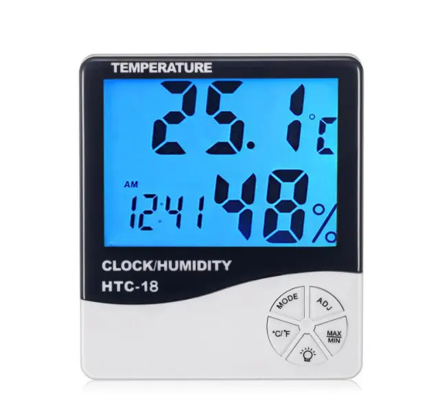Haushalt Mehrzweck-Wecker-Thermometer Hygrometer mit Hintergrundbeleuchtung