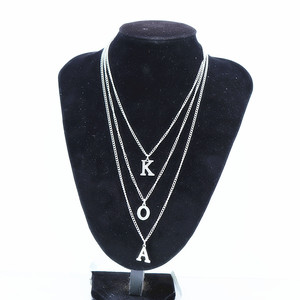 Gargantilla de tres capas con estilo, cadena de joyería negra, señal de miembros de la sociedad del Club, Alfa Sorority, letras griegas, collares <span class=keywords><strong>KOA</strong></span> - Product Image 2