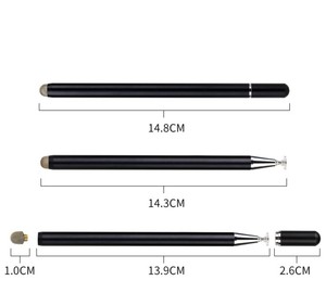 ปากกาสไตลัสแบบสัมผัสหน้าจอ DH Custom 2-in-1 หัวดิสก์โลหะผสมไฟเบอร์ พร้อมฝาปิดแม่เหล็ก ใช้งานร่วมกับ <span class=keywords><strong>iPhone</strong></span> iPad แท็บเล็ต และอุปกรณ์มือถืออื่นๆ - Product Image 6