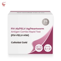 Kit de test rapide combiné 3-en-1 pour chats : Détection du FIV, de l'Ag FeLV et de l'Ag de la maladie de la puce des chats, et du Rétrovirus – Détection en une étape pour usage vétérinaire – ISO13485