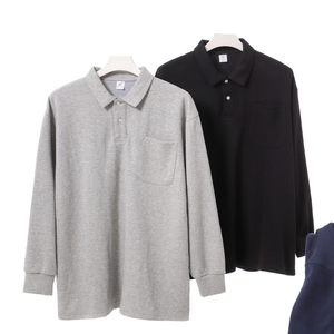 Polo uni pour homme 100% coton Tissu confortable et respirant Nouveau design Vêtement décontracté - Product Image 1