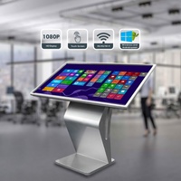 Kiosco de Autoservicio con Pantalla Interactiva, Base en Forma de K, Señalización Digital Android 4K, Gran Tamaño 43/55/65'', Wifi Inteligente para Centros Comerciales