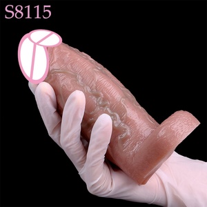 2024 New Styles Realistic Penis Sleeve Silicone Reusable Condoms Cock <b>Rings</b> Extender Sleeve With Anti-drop <b>for</b> <b>Men</b> Enlargement - Product Image 2