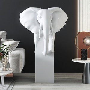 Diseños elegantes de cabeza de elefante de resina versátil de moda <span class=keywords><strong>para</strong></span> el hogar, oficina y escenas al aire libre - Product Image 2