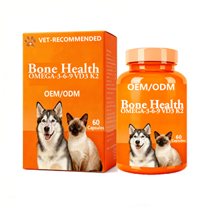 Cápsulas de Aceite de Pescado OMEGA-3 6 9 VD3 K2 Más Vendidas para Perros y Gatos - Favorece la Salud de Huesos, Cerebro, Inmunidad, Piel y Pelaje, Salud Rápida - Product Image 1