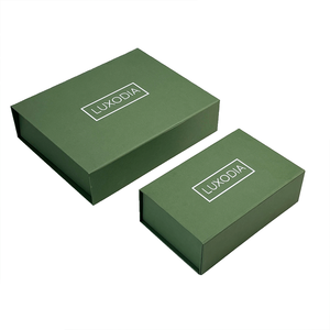 Tùy Chỉnh Sang Trọng Ánh Sáng Màu Xanh Lá Cây Tông Từ Đồ Trang Sức Rượu Vang Bao Bì Cứng Nhắc Tùy Chỉnh Mô Giấy Từ Đóng Cửa Hộp - Product Image 5