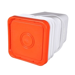 Hot selling custom plastic rectangle square bucket plastic bucket square barrel with lid