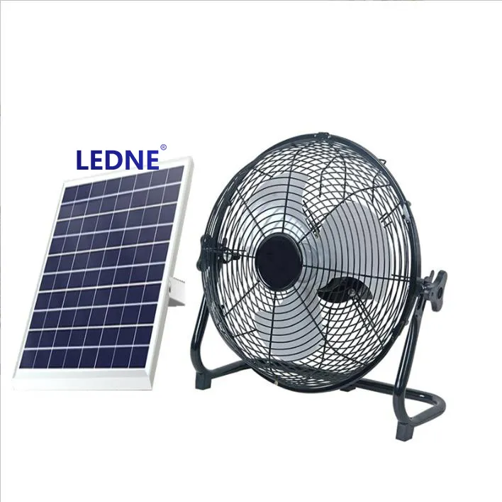 14-inch large wind mobile solar fan portable outdoor camping fan low noise dischargeable electric fan