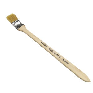 Cerdas naturales radiador ángulo cepillo perro pierna mango largo cepillo para difícil de conseguir aressergonomic pincel - Product Image 1