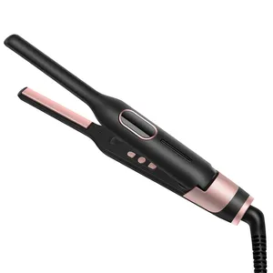 Popular 2 In 1 Hair Straightener Curler Short Mini Small Flat Irons Straightening Thinnest Wool Curls Hair Styling Tools For Man