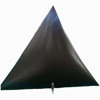 Bouée de natation gonflable noire en forme de pyramide, marqueur flottant pour l'eau, bouée triangulaire en PVC avec publicité pour piscine, lac, rivière