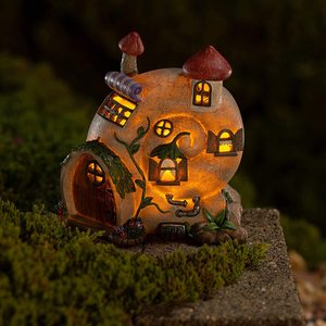 Schnecken haus Fairy Cottage Solar betriebene LED-Außen dekor Garten leuchte - Product Image 2