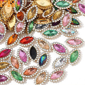 Nouveauté : Bordure en strass en cristal <span class=keywords><strong>marquise</strong></span> acrylique 5*10, strass cousus à la main, strass en vrac, accessoires de vêtements DIY, vente en gros - Product Image 1