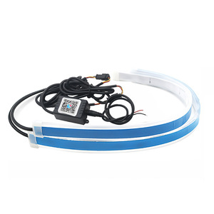 Elektroroller-Sitz Ambientelicht Fließendes RGB <span class=keywords><strong>APP</strong></span>-Steuerung Motorrad-Atmosphärenlampe Dekorative LED-Streifenlichter mit Aufkleber - Product Image 6