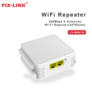 PIX-LINK WR57Q Amplificateur de signal WiFi double bande 2,4 GHz 300 Mbps et répéteur de réseau avec <span class=keywords><strong>6</strong></span> antennes et prise en charge WPS - Product Image 3
