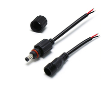 Connecteur de câblage étanche IP68 mâle-femelle avec verrouillage à vis et fils pré-étamés pour chargeur, batterie, LED