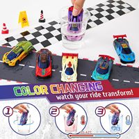 EPT Vente en gros en vrac : Jouets de voitures en alliage à l'échelle 1:64, transformables dans l'eau et changeant de couleur, cadeau pour enfants
