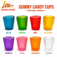Kleurrijke gummy snoepbekers, grappige kauwsnoep shotglaasjes, partyfavoren