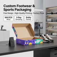 Boîte d'expédition en carton ondulé personnalisée avec logo, prix d'usine, pour chaussures, baskets, articles de sport et vêtements de sport