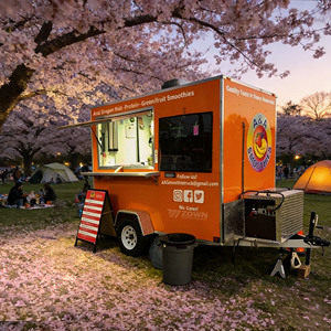 2026 Hot Sale Mobile Food Cart Customized Logo Printed Concession <b>Trailer</b> for Street - Product Image 1