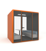 Cabine de réunion insonorisée modulaire, cabine acoustique moderne pour immeuble de bureaux, hôpital, école, aéroport, espace commercial CE
