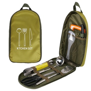 Set Peralatan Memasak <span class=keywords><strong>Camping</strong></span> Ringkas 8-Piece dengan Tas Oxford Tahan Lama untuk Peralatan Memasak BBQ Luar Ruangan yang Ringan. - Product Image 6