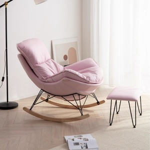 เก้าอี้โยกแบบเดี่ยวแบบทันสมัยผ้านุ่มสบายสุดๆเฟอร์นิเจอร์บ้านสำหรับห้องนั่งเล่นสำนักงานห้องนอนห้องรับประทานอาหาร - Product Image 4