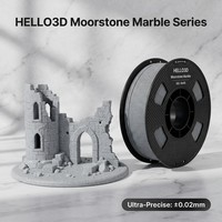 Filament 3D en PLA HELLO3D Rainbow Marble 1KG 1.75mm, tiges de moulage en nylon fibre de carbone effet soie 330m, certifié ISO REACH ROSH 220C