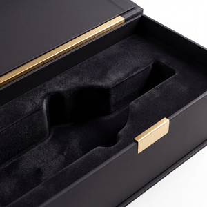 Caja de Regalo Magnética Portátil de Lujo en <span class=keywords><strong>Negro</strong></span> para Botellas de Vino y <span class=keywords><strong>Vodka</strong></span>, con Laminado Mate y Forro de Esponja - Product Image 3