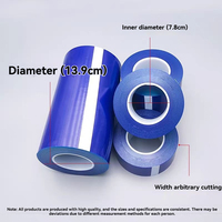 Film plastique PET bleu monocouche, facile à coller, protection douce, diffuseur, mousse, polarisant, brillant, transparent