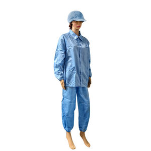 ALLESD prix d'usine conception personnalisée <span class=keywords><strong>Workking</strong></span> fermeture à glissière ou boucle ESD costume ESD Split costume antistatique vêtement - Product Image 3