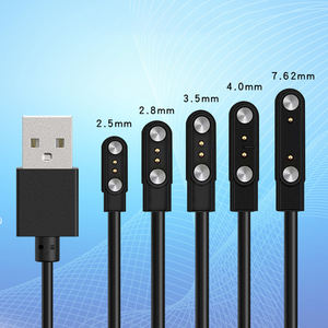<span class=keywords><strong>Universal</strong></span> 4 <span class=keywords><strong>pines</strong></span> 9mm 7,62mm reloj inteligente Cable de carga magnética Usb macho a 4 <span class=keywords><strong>pines</strong></span> <span class=keywords><strong>cargador</strong></span> de succión magnética para reloj inteligente - Product Image 1