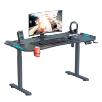 Beisijie Multi-Funcional PC Gamer Usado RGB Negro Altura Ajustable Escritorio de elevación Mesa Escritorio de juegos de computadora