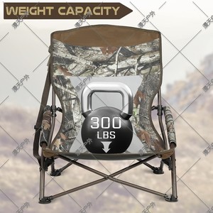 Silla de Pesca Plegable Portátil con Camuflaje y Función de Calefacción para Acampar al Aire Libre - Product Image 4