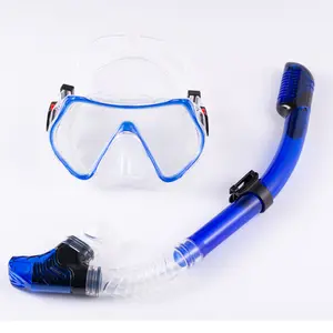 Masker selam langsung pabrik Set Snorkel, tabung pernapasan silikon dapat dilepas, kacamata renang Scuba untuk dewasa