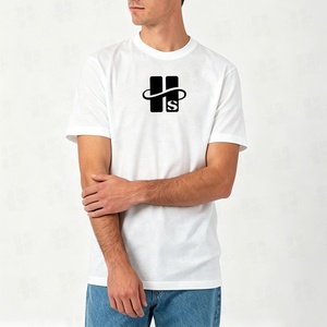 Clothing Factory Oem <strong>T</strong> <strong>Shirt</strong> 180 GSM 100% Combed Cotton Classic <strong>Longline</strong> Tee Outdoor Sports Embroidery Black and <strong>White</strong> Tshirts - Product Image 2