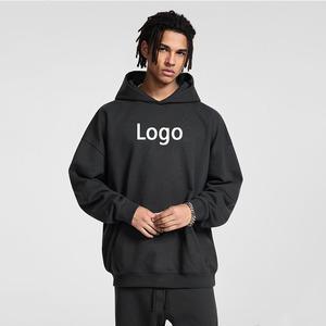 Doven OEM Luxury 430Gsm Plain Cotton Polyester Heavy Oversized Boxy Custom Logo Pullover Unisex Men's High Quality Hoodie