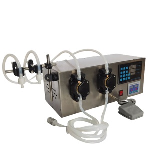Máquina de Llenado de Líquidos Semiautomática, Máquina de Llenado de Bebidas con Doble Boquilla y Bomba Peristáltica, Portátil, Eléctrica, con Pantalla - Product Image 4