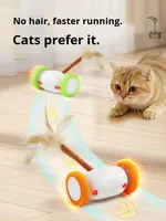 Jouet pour chat, boule intelligente pour taquiner, divertissement automatique, soulagement de l'ennui, évitement automatique, baguette électrique pour taquiner les animaux de compagnie, roue folle pour chat