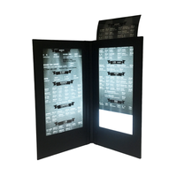 Año Nuevo Día DE LA MADRE Festividades navideñas 2 páginas Cubierta de menú LED iluminada Ventana de logotipo iluminada 5,5X11 ''PARA EL Día del Padre