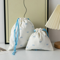 Sac à main à cordon Mojo Sweet Bow, cadeau promotionnel, sac à main portable de luxe léger en toile, idéal pour chambre à coucher, pour filles.