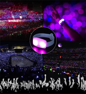 Bracelet LED à <span class=keywords><strong>t</strong></span>élécommande avec logo personnalisé, programmable RGB, pour concerts, événements sportifs, éclairage de foule - Product Image 4