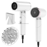 Sèche-cheveux pliable 2-en-1 2026 à tension universelle, moteur sans balais 110 000 tr/min, diffuseur haute vitesse pour cheveux bouclés, 1300W