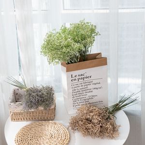CallaFloral Fleurs artificielles Gypsophile Blanc Vert Marron Violet Décoration de mariage Bouquet artisanal en plastique Vente en gros - Product Image 2